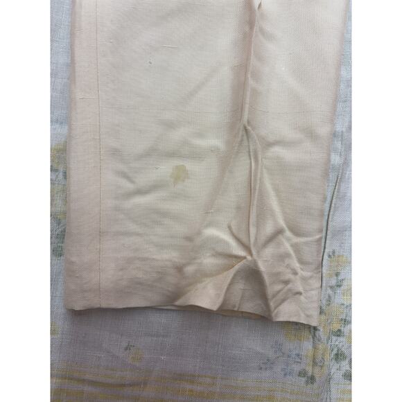 Noviello Bloom Silk 2‑Piece Pant Suit Size 8 Ivory Blush Made in USA Womens - Picture 14 of 16